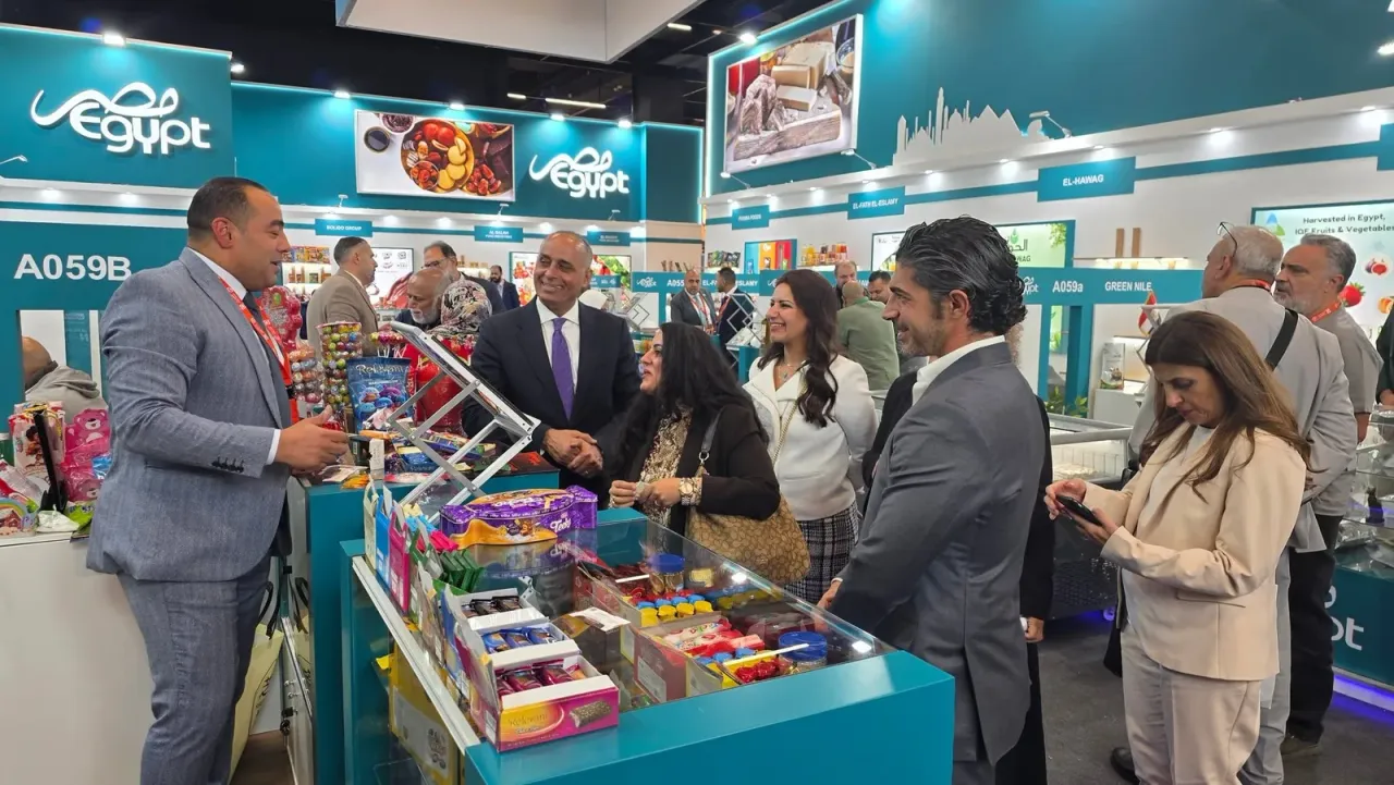 Networking at the Egyptian pavilion stands